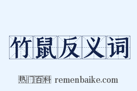 竹鼠反义词是什么意思的图片
